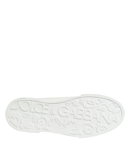 Dolce & Gabbana White Leather #DGFAMILY Men Sneakers Shoes
