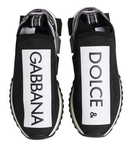 Dolce & Gabbana Black Slip On Sorrento Men Sneakers Shoes