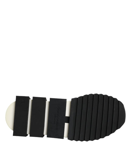 Dolce & Gabbana Black Strass Slip On Men Sorrento Sneakers Shoes