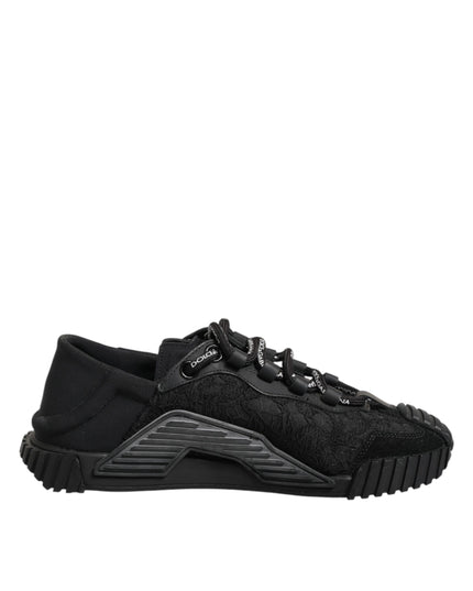 Dolce & Gabbana Black Logo Lace Low Top NS1 Sneakers Shoes