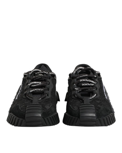 Dolce & Gabbana Black Logo Lace Low Top NS1 Sneakers Shoes