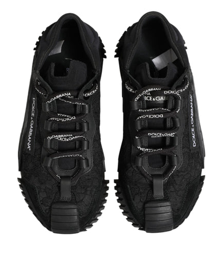 Dolce & Gabbana Black Logo Lace Low Top NS1 Sneakers Shoes