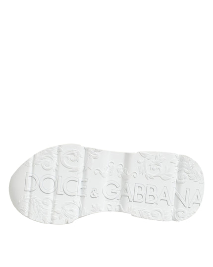 Dolce & Gabbana White Leather Daymaster Low Top Sneakers Shoes