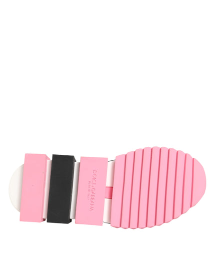 Dolce & Gabbana White Rose Print Sorrento Sneakers Shoes