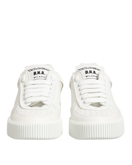 Dolce & Gabbana White Leather MIAMI Low Top Sneakers Shoes