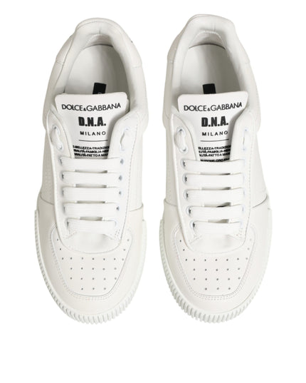 Dolce & Gabbana White Leather MIAMI Low Top Sneakers Shoes