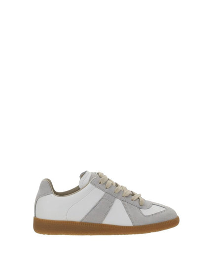 Margiela White Calf Leather Bos Taurus Low Top Sneakers