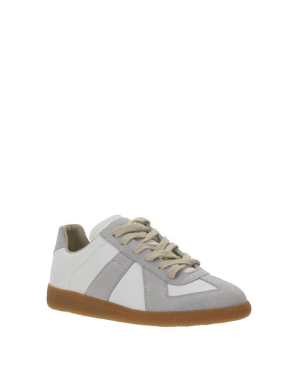 Margiela White Calf Leather Bos Taurus Low Top Sneakers