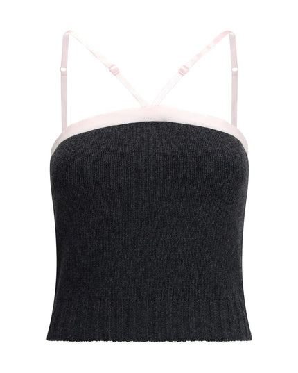 Prada Gray Fleece Wool Top