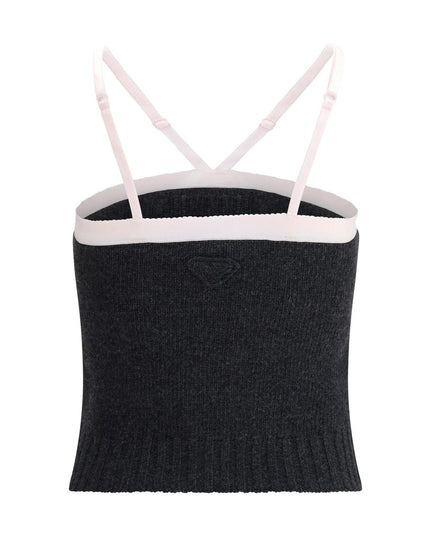 Prada Gray Fleece Wool Top