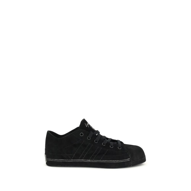 Y-3 Black Leather Low Top Sneakers