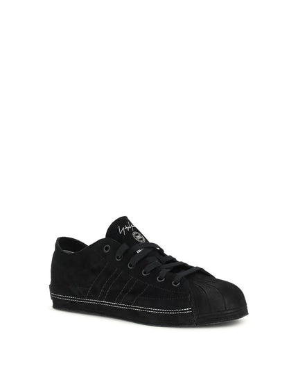 Y-3 Black Leather Low Top Sneakers