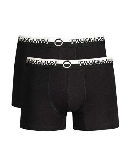 Trussardi Black Cotton Men's Boxer Briefs