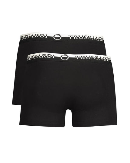 Trussardi Black Cotton Men's Boxer Briefs