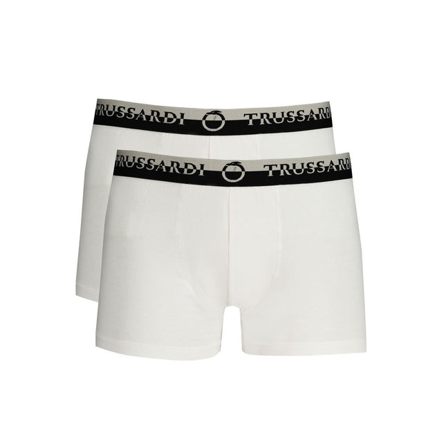 Trussardi White Cotton Men Boxer