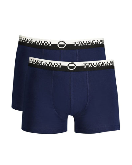 Trussardi Blu Cotton Mens Boxer