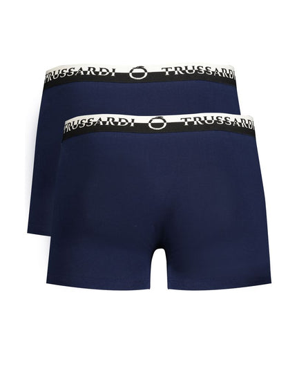 Trussardi Blu Cotton Mens Boxer