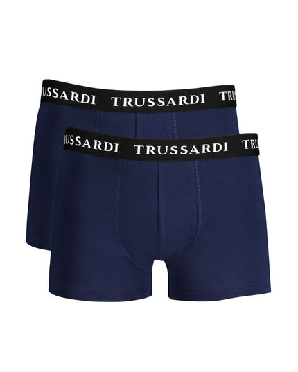 Trussardi Blu Cotton Men Boxer