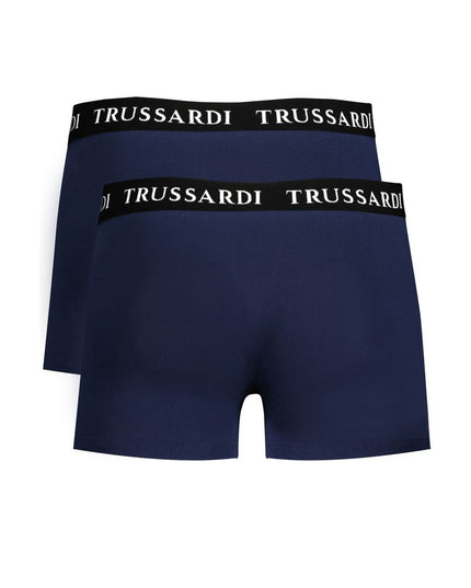 Trussardi Blu Cotton Men Boxer