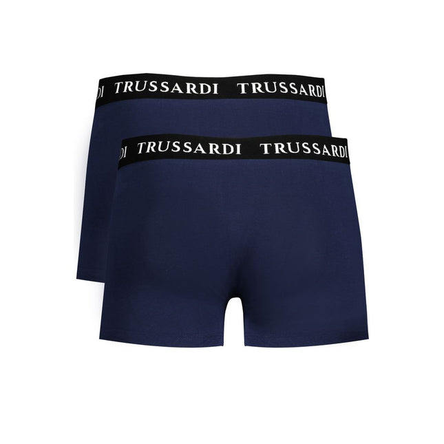 Trussardi Blu Cotton Men Boxer