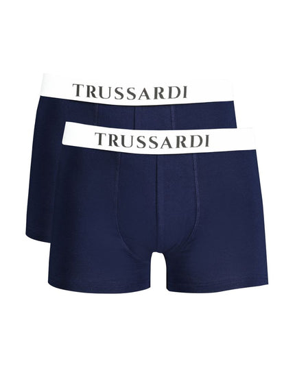 Trussardi Blu Cotton Men's Boxer Underwear