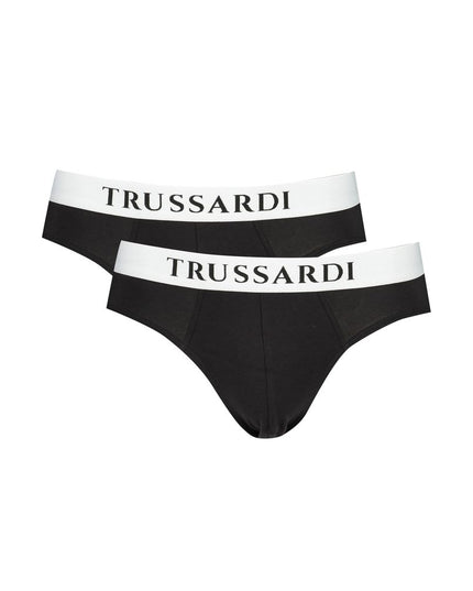 Trussardi Black Cotton Underwear