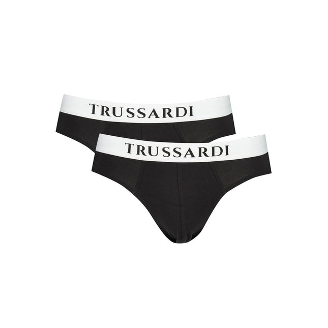 Trussardi Black Cotton Underwear