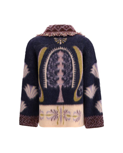 Forte_Forte Multicolor Alpaca Vicugna Pacos Cardigan