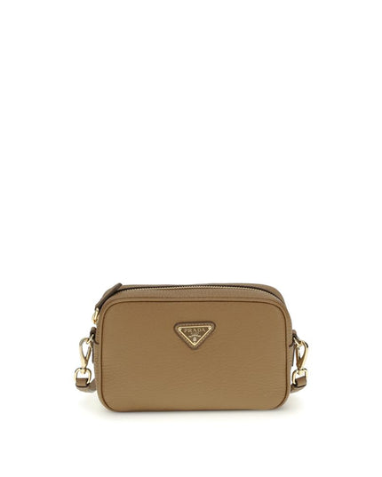 Prada Beige Calf Leather Bos Taurus Shoulder Bag