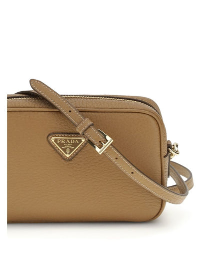 Prada Beige Calf Leather Bos Taurus Shoulder Bag