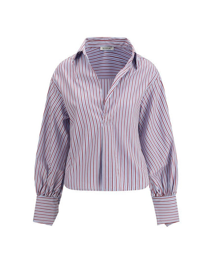 SOSUE Light Blue Cotton Pattern Shirt