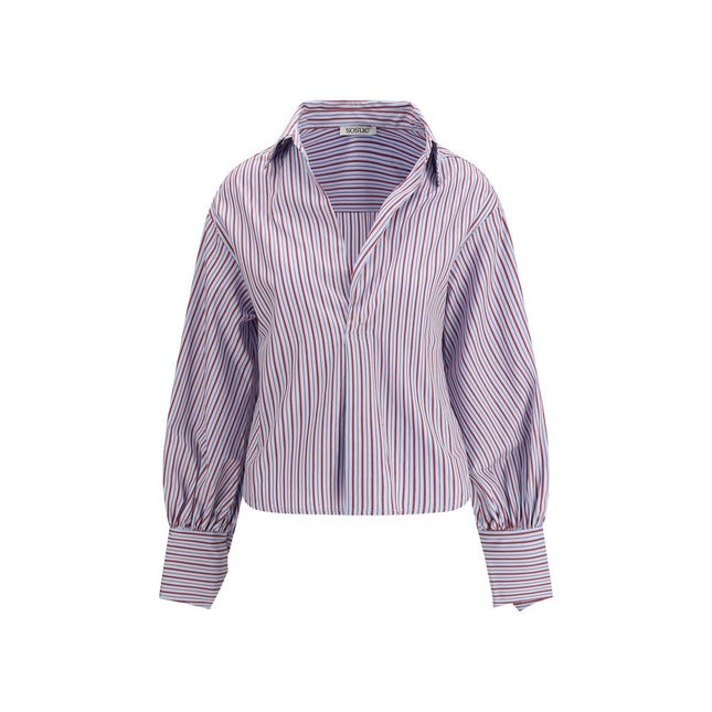 SOSUE Light Blue Cotton Pattern Shirt