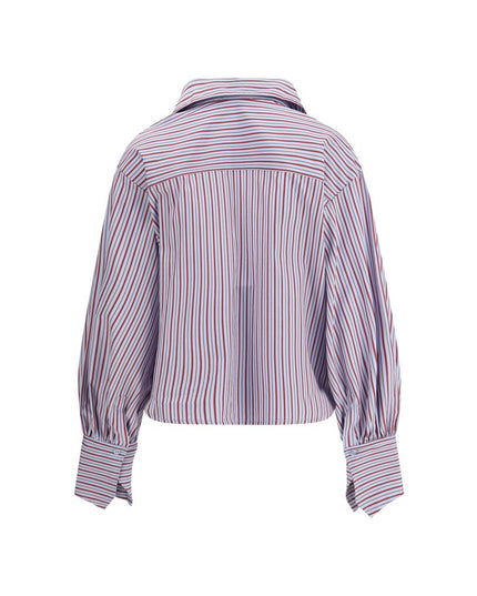 SOSUE Light Blue Cotton Pattern Shirt