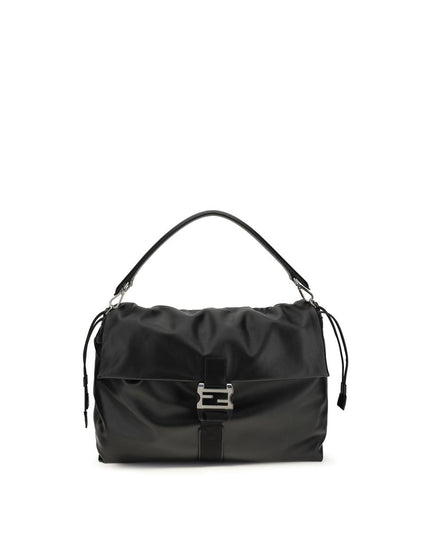Fendi Black Calf Leather Bos Taurus Shoulder Bag