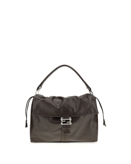 Fendi Brown Calf Leather Bos Taurus Shoulder Bag