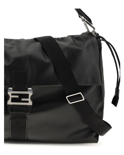 Fendi Black Calf Leather Bos Taurus Shoulder Bag