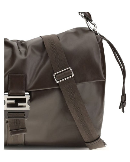 Fendi Brown Calf Leather Bos Taurus Shoulder Bag