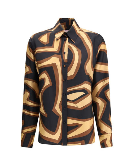 Emilio Pucci Multicolor Silk Pattern Shirt