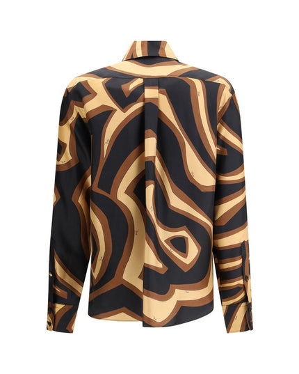 Emilio Pucci Multicolor Silk Pattern Shirt