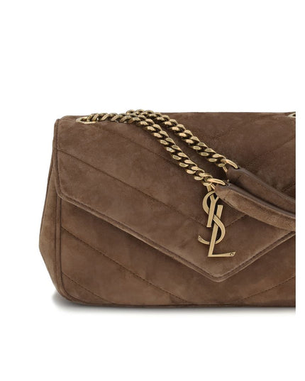 Saint Laurent Brown Calf Leather Bos Taurus Shoulder Bag