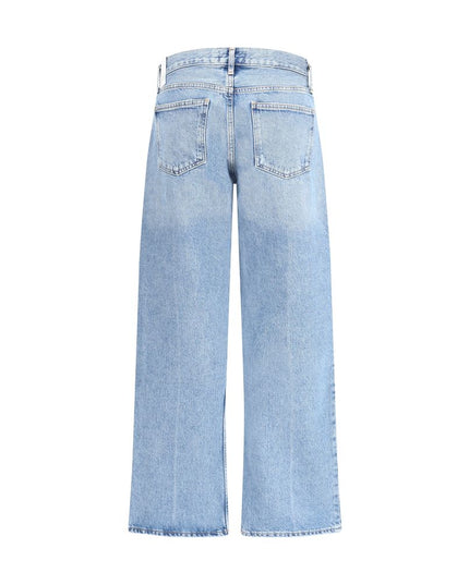 Agolde Blue Cotton Straight-Leg Jeans
