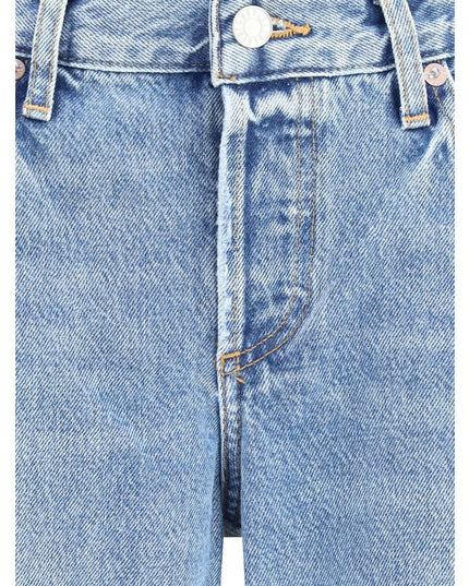 Agolde Blue Cotton Straight-Leg Jeans
