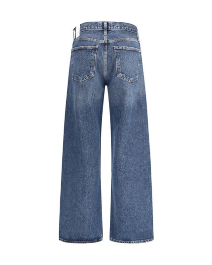 Agolde Blue Cotton Straight-Leg Jeans