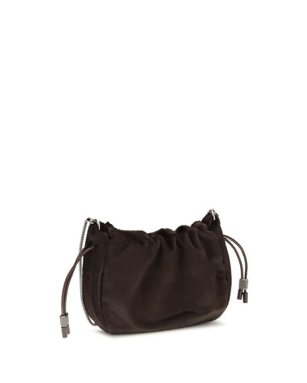 Brunello Cucinelli Brown Fur Shoulder Bag
