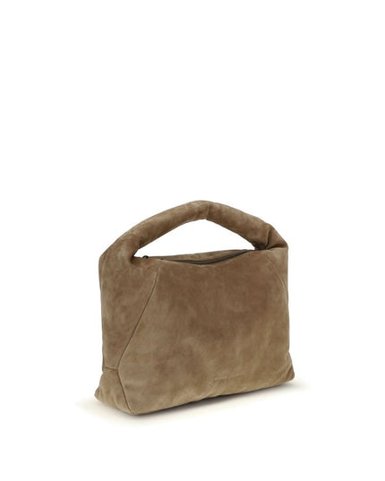 Brunello Cucinelli Beige Calf Leather Bos Taurus Shoulder Bag