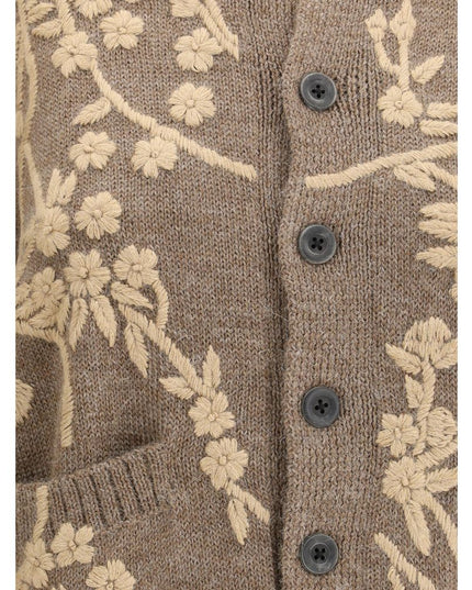 Baziszt Brown Alpaca Vicugna Pacos Cardigan