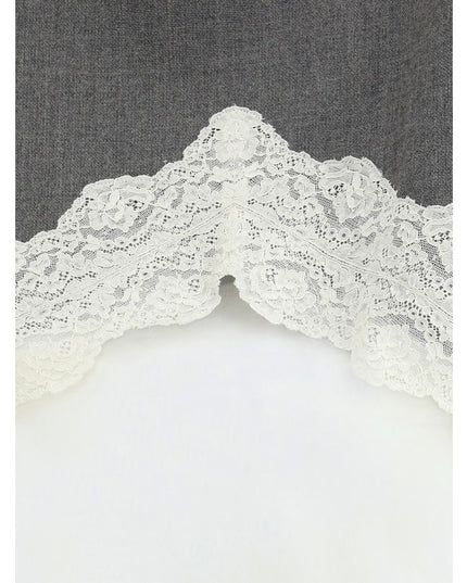 Jil Sander Gray Polyester Midi Skirt