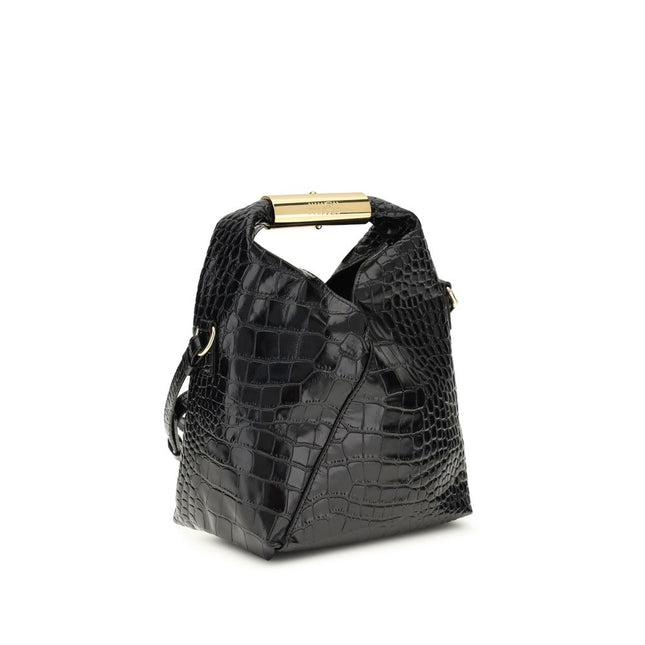 MM6 Black Calf Leather Bos Taurus Handbag