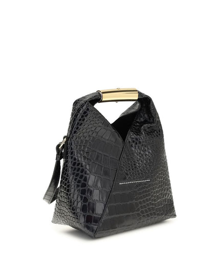 MM6 Black Calf Leather Bos Taurus Handbag