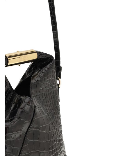 MM6 Black Calf Leather Bos Taurus Handbag